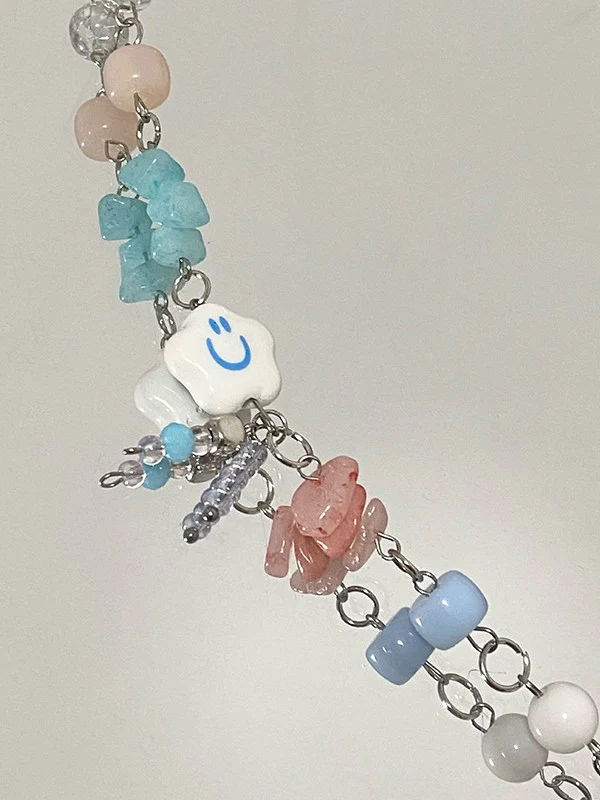 Cloud Stone Beads Toggle Bracelet - Image 3