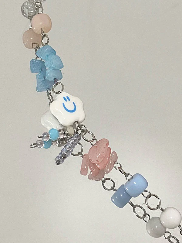 Cloud Stone Beads Toggle Bracelet - Image 8