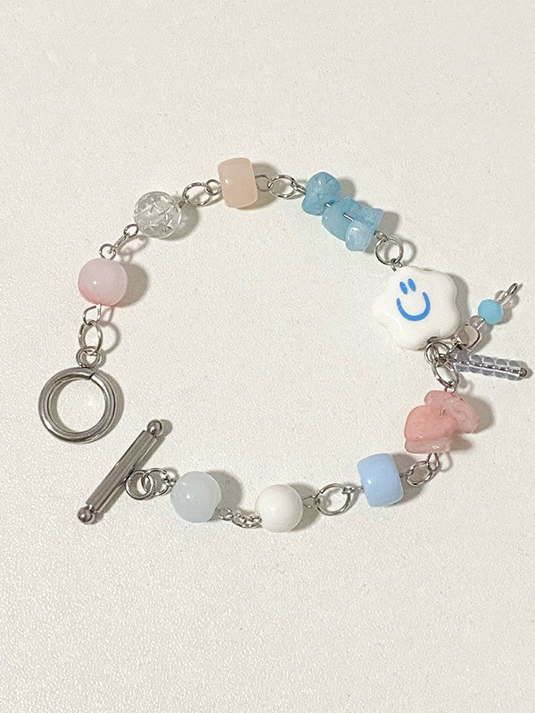 Cloud Stone Beads Toggle Bracelet - Image 9