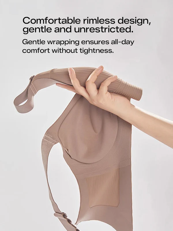 Comfortable Ribbed Wire-Free Support Bra - Image 2