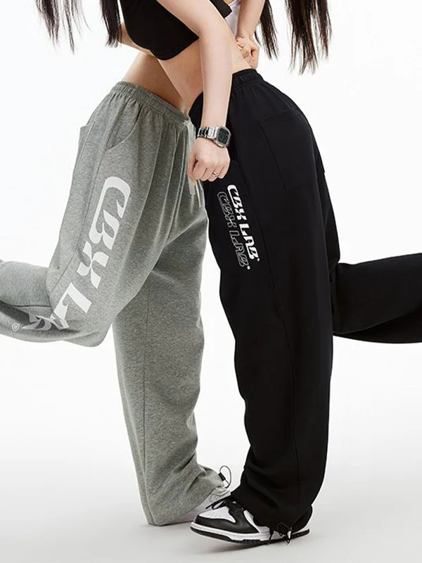 Contrast Color Print Baggy Thin Sweatpants - Image 6