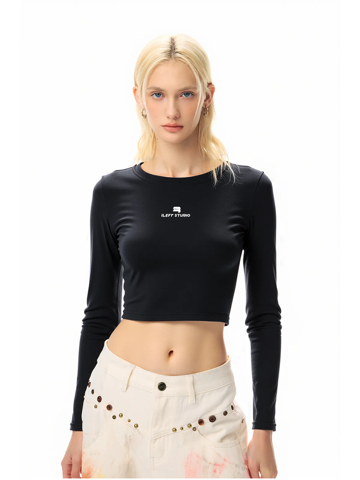 Contrast Color Print Long Sleeve Tee - Image 2