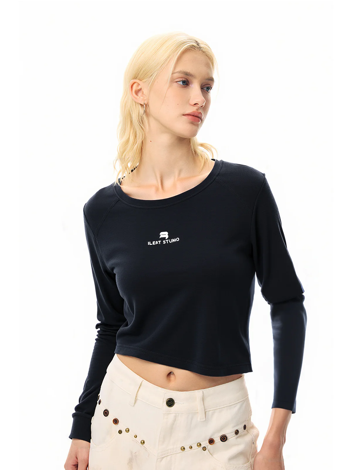 Contrast Color Print Long Sleeve Tee - Image 3