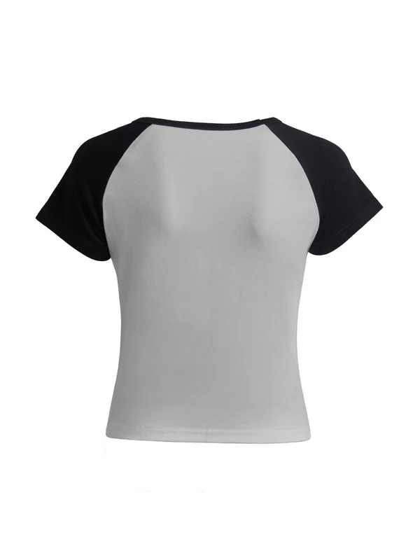 Contrast Raglan Slim Short Sleeve Tee - Image 14