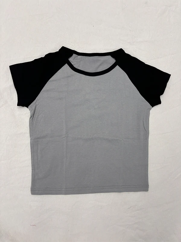 Contrast Raglan Slim Short Sleeve Tee - Image 17