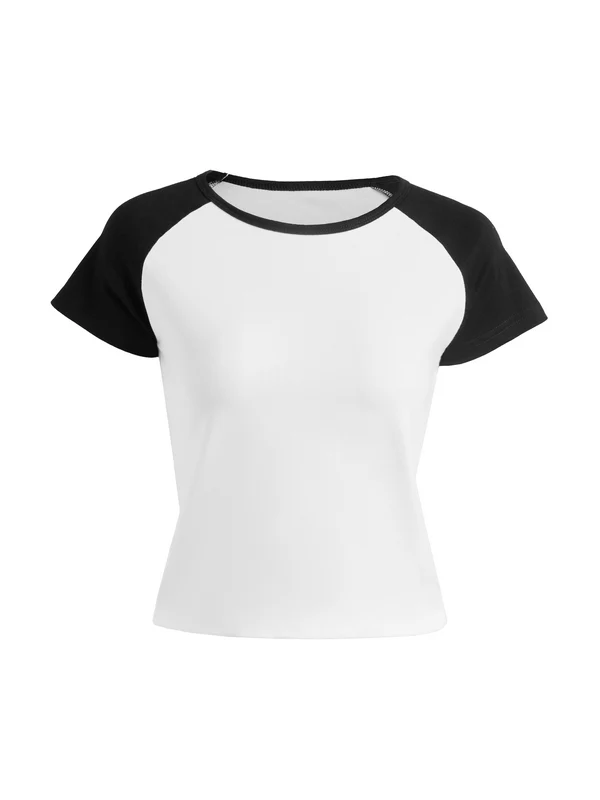 Contrast Raglan Slim Short Sleeve Tee - Image 20