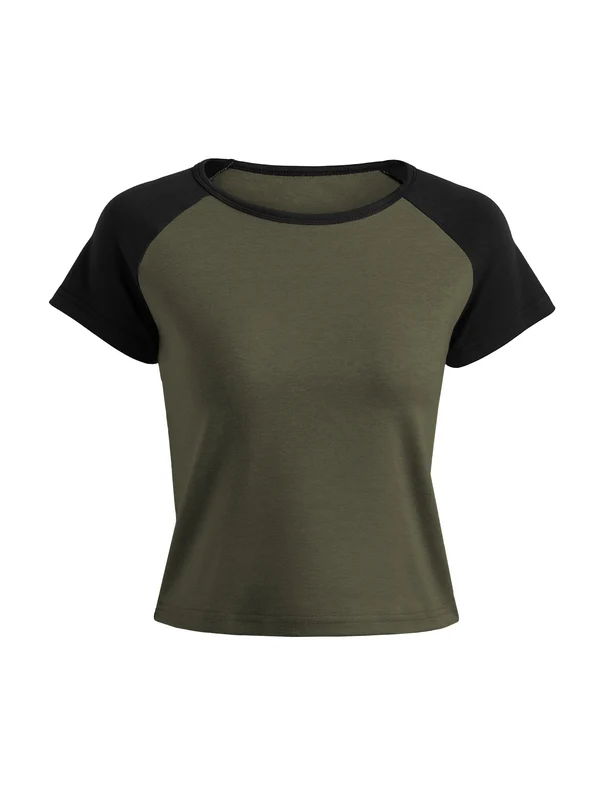 Contrast Raglan Slim Short Sleeve Tee - Image 24