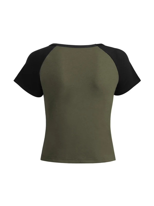Contrast Raglan Slim Short Sleeve Tee - Image 25