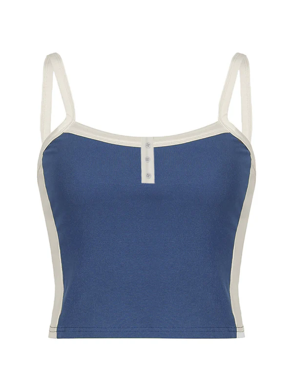 Contrast Trim Vintage Crop Cami Top - Image 51