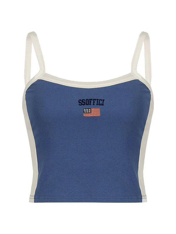 Contrast Trim Vintage Crop Cami Top - Image 57