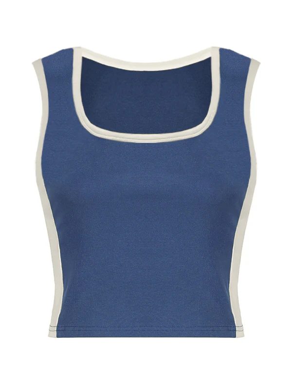 Contrast Trim Vintage Crop Cami Top - Image 63