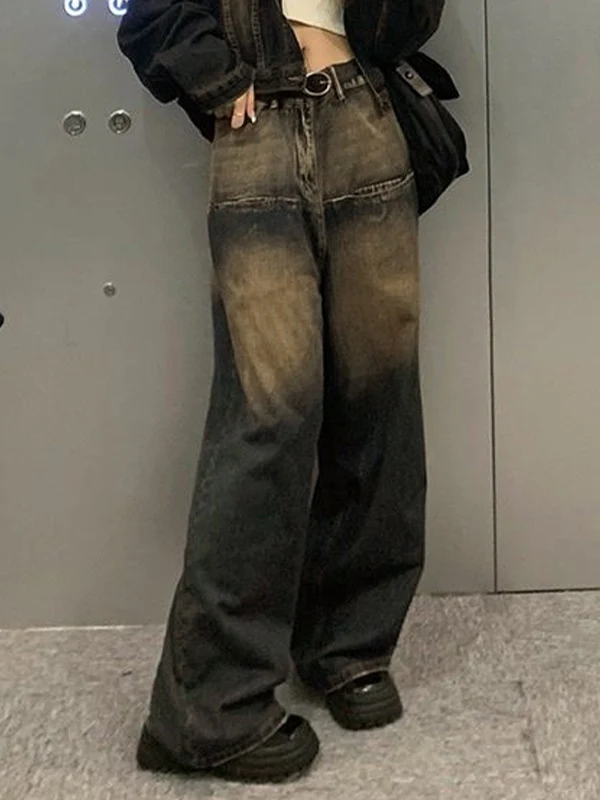Contrast Wash Distressed Vintage Boyfriend Jeans - Image 4