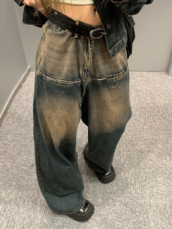 Contrast Wash Distressed Vintage Boyfriend Jeans - Image 5