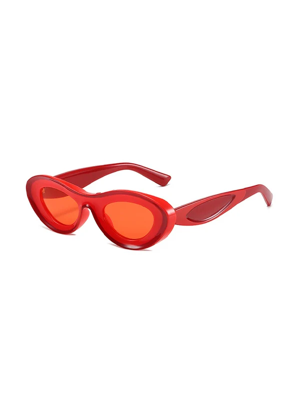 Contrasting Chunky Cat Eye Sunglasses - Image 16