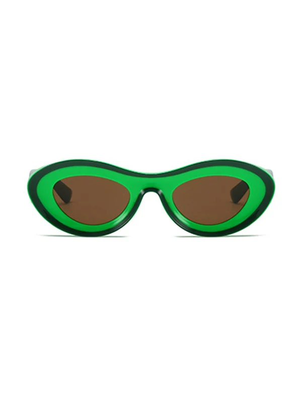 Contrasting Chunky Cat Eye Sunglasses - Image 8