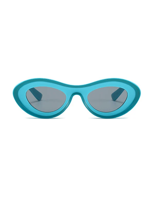 Contrasting Chunky Cat Eye Sunglasses - Image 9
