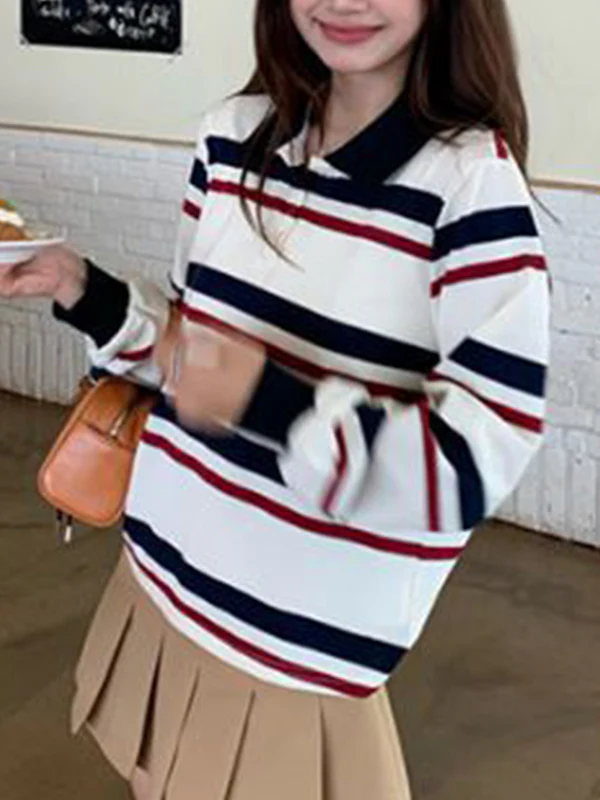 Contrasting Stripes Long Sleeve - Image 2