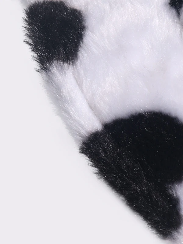 Cow Pattern Fuzzy Bucket Hat - Image 6