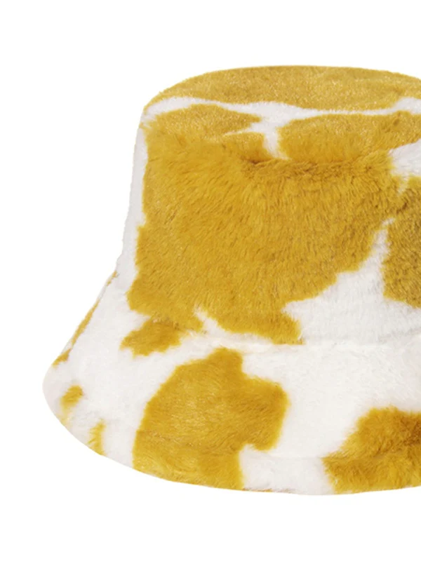 Cow Pattern Fuzzy Bucket Hat - Image 9