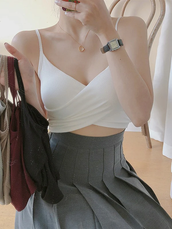 Criss Cross Ribbed Crop Cami Top - Image 5