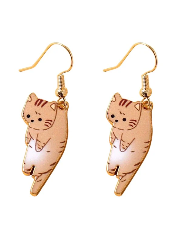 Cute Cartoon Kitten Pendant Earrings - Image 8