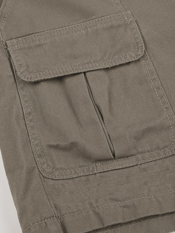 Denim Straight Leg Cargo Shorts - Image 12