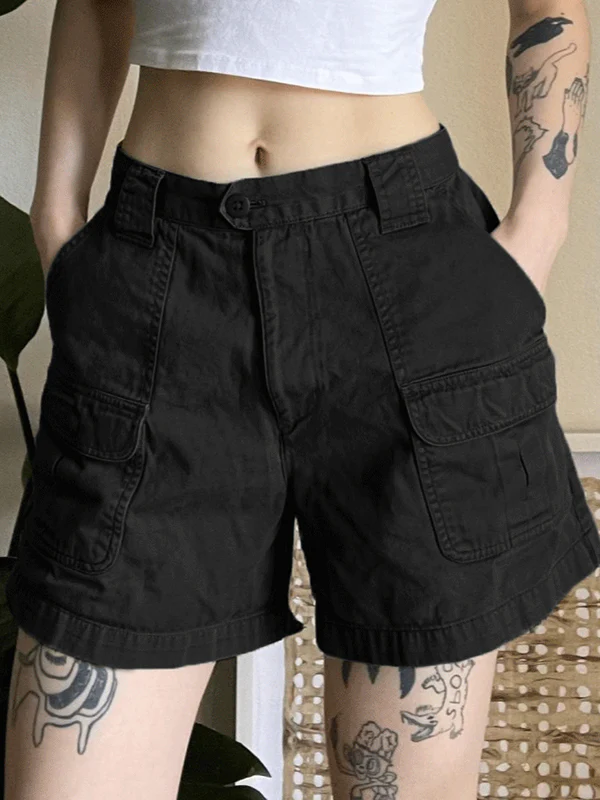 Denim Straight Leg Cargo Shorts - Image 14