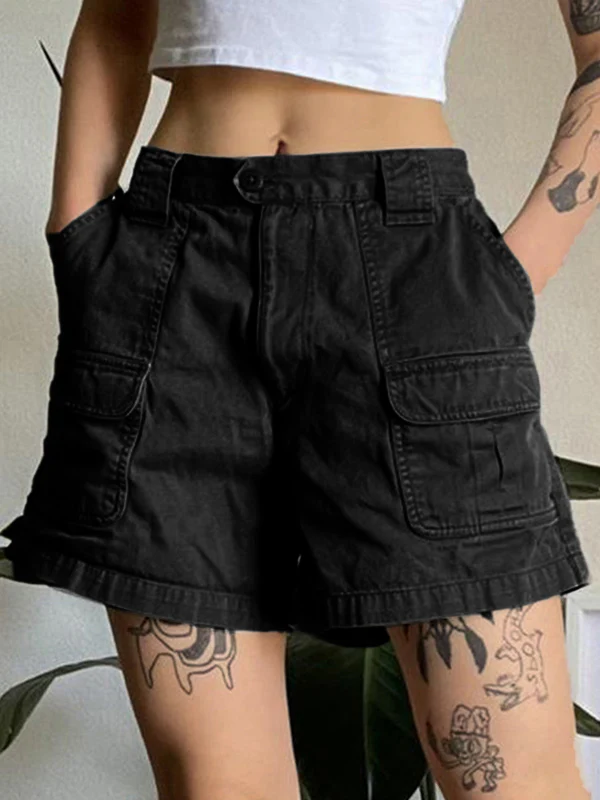 Denim Straight Leg Cargo Shorts - Image 15