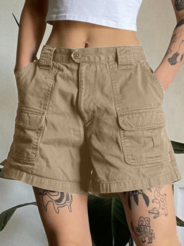 Denim Straight Leg Cargo Shorts - Image 18
