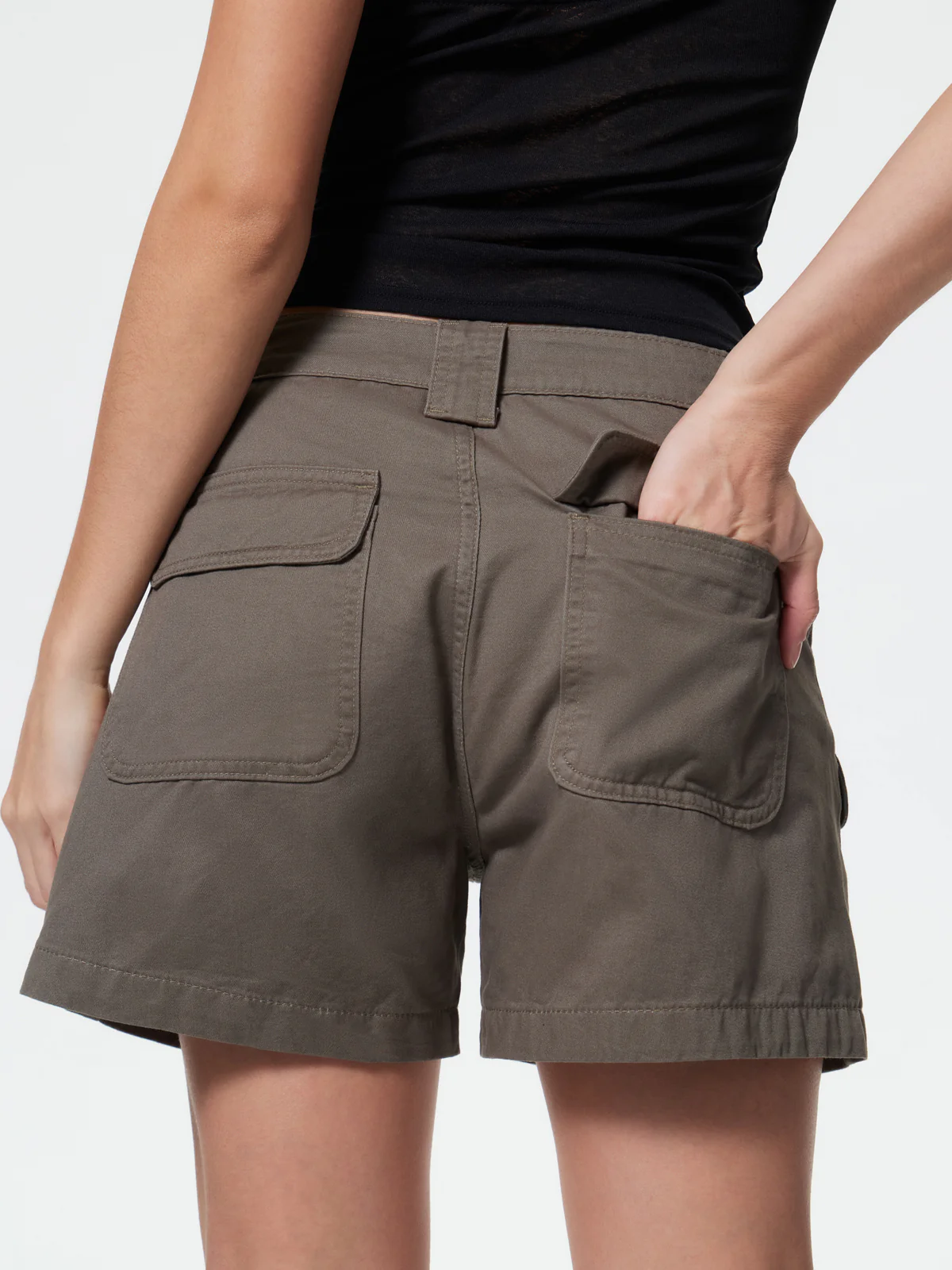 Denim Straight Leg Cargo Shorts - Image 2