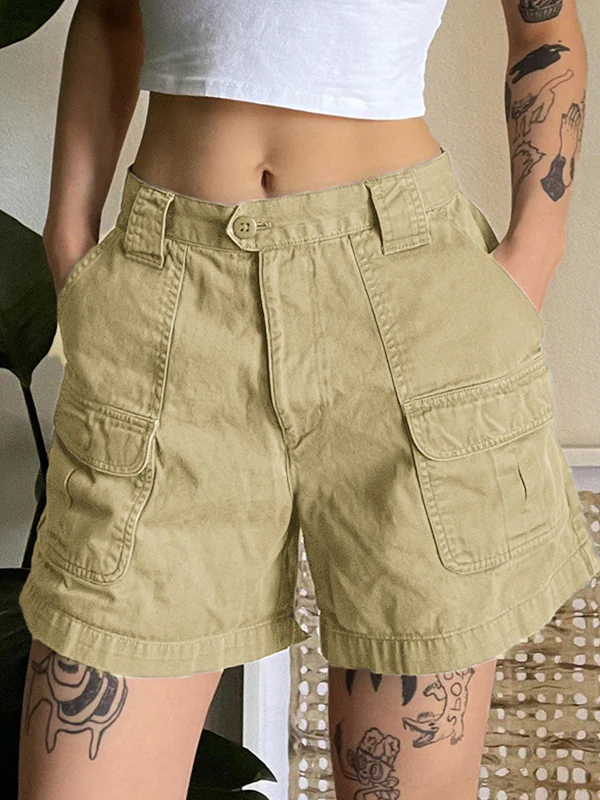 Denim Straight Leg Cargo Shorts - Image 20