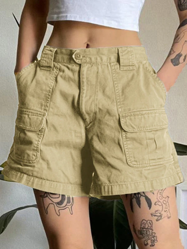 Denim Straight Leg Cargo Shorts - Image 21