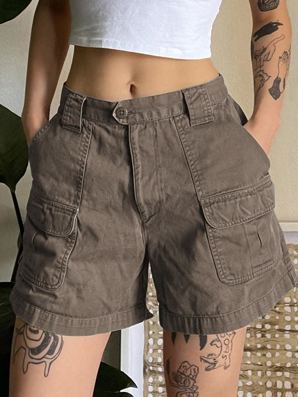 Denim Straight Leg Cargo Shorts - Image 24