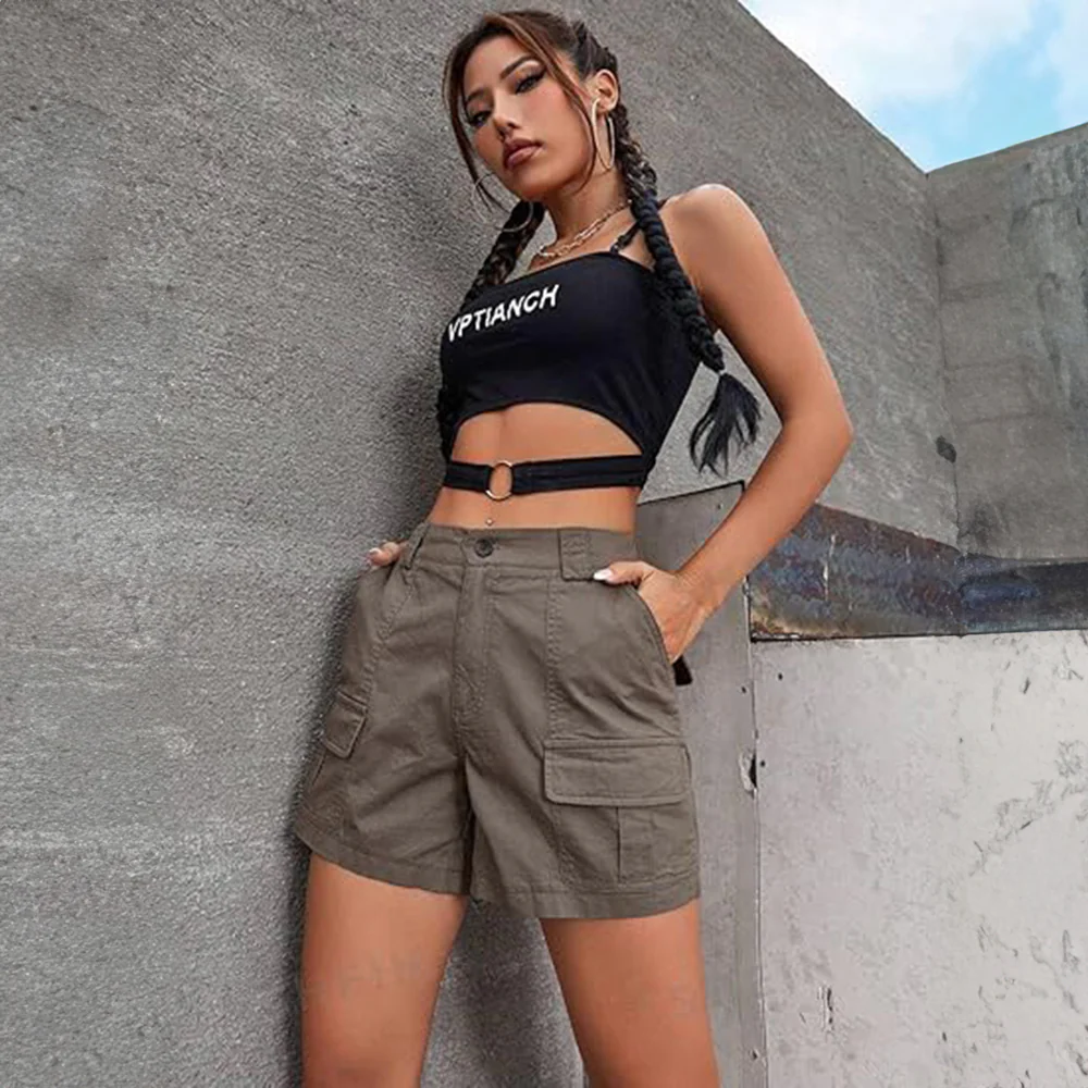 Denim Straight Leg Cargo Shorts - Image 28