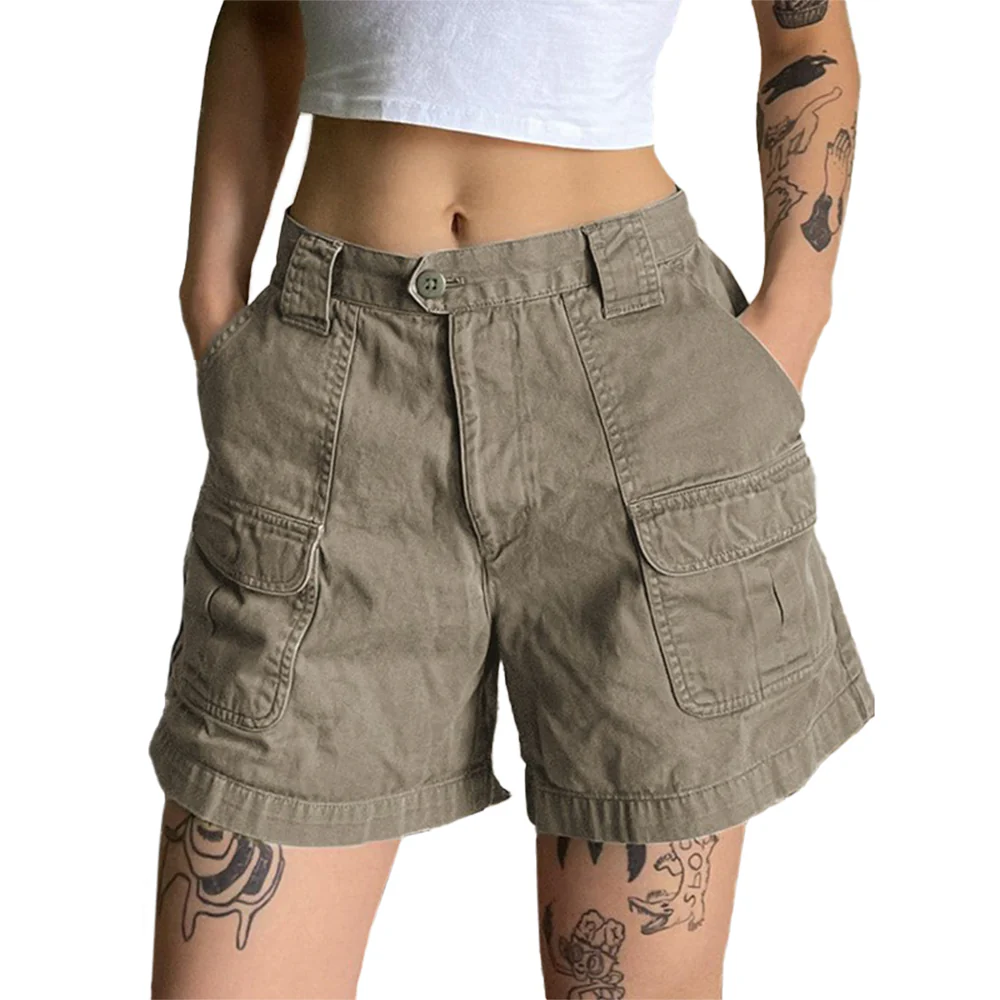 Denim Straight Leg Cargo Shorts - Image 41