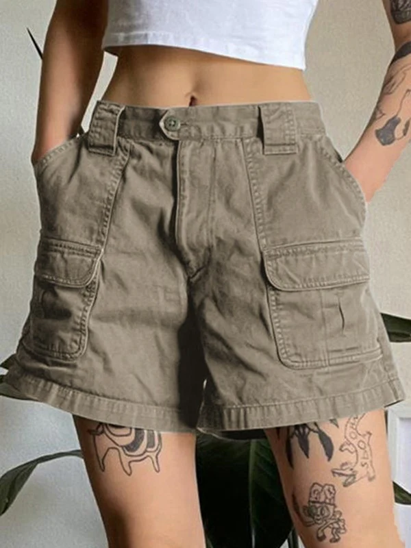 Denim Straight Leg Cargo Shorts - Image 8