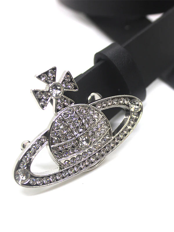 Diamond Encrusted Saturn Buckle Belt - Image 7