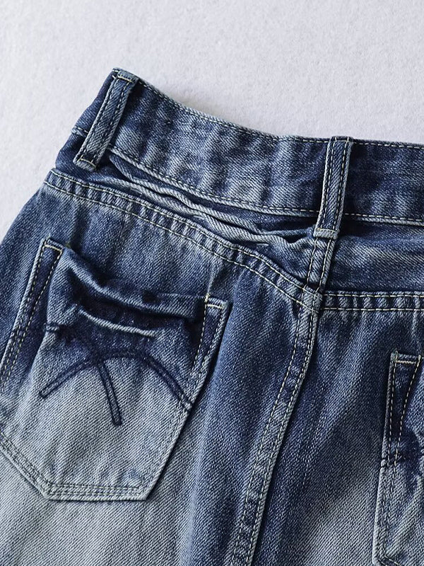 distressed Mini Skirt - Image 3