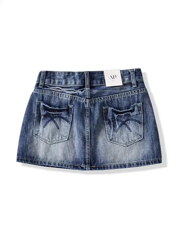 distressed Mini Skirt - Image 5