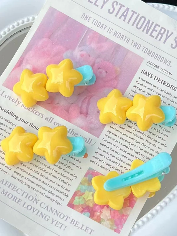 Double Star Charm Hair Clip - Image 3