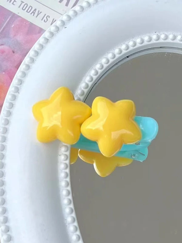 Double Star Charm Hair Clip - Image 4