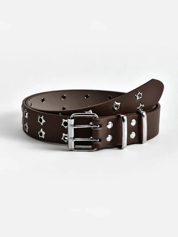 Double Star Eyelet Buckle Belt - Image 11