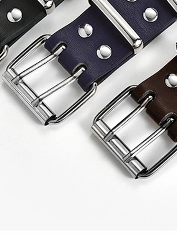 Double Star Eyelet Buckle Belt - Image 12