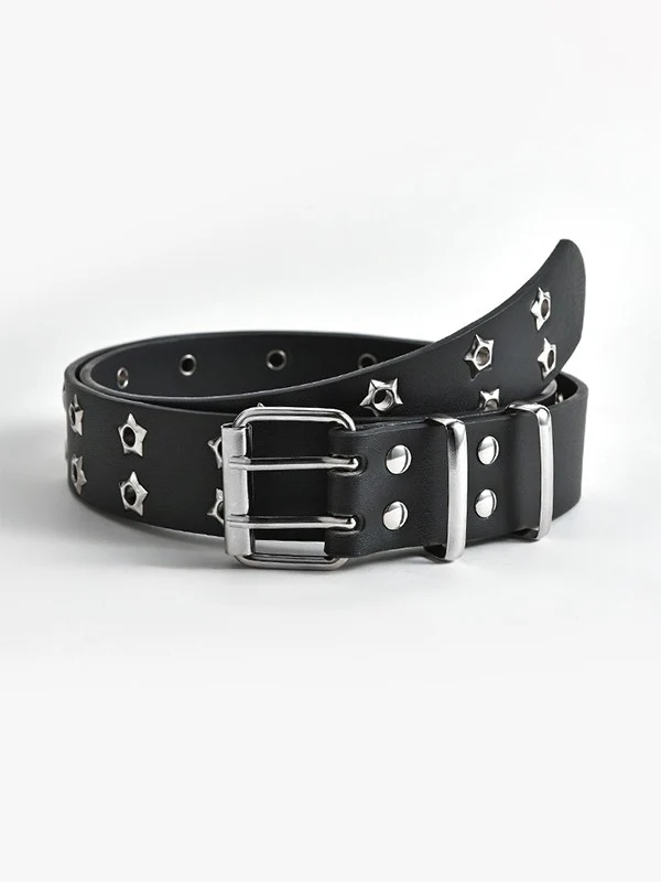 Double Star Eyelet Buckle Belt - Image 2
