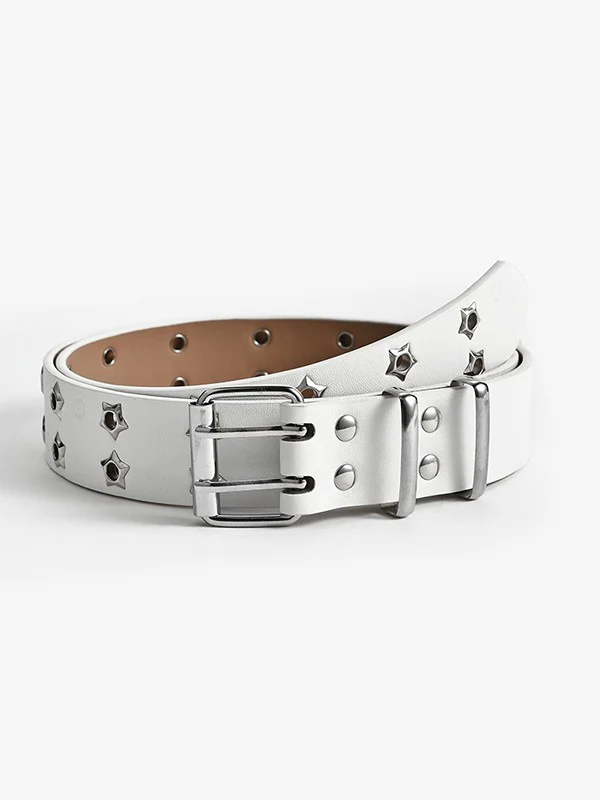 Double Star Eyelet Buckle Belt - Image 3