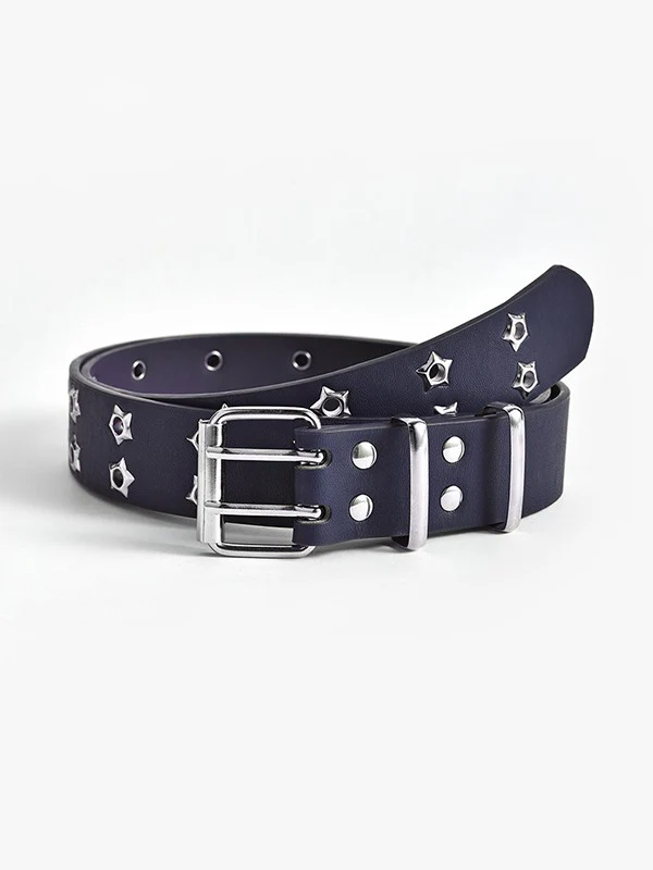 Double Star Eyelet Buckle Belt - Image 4