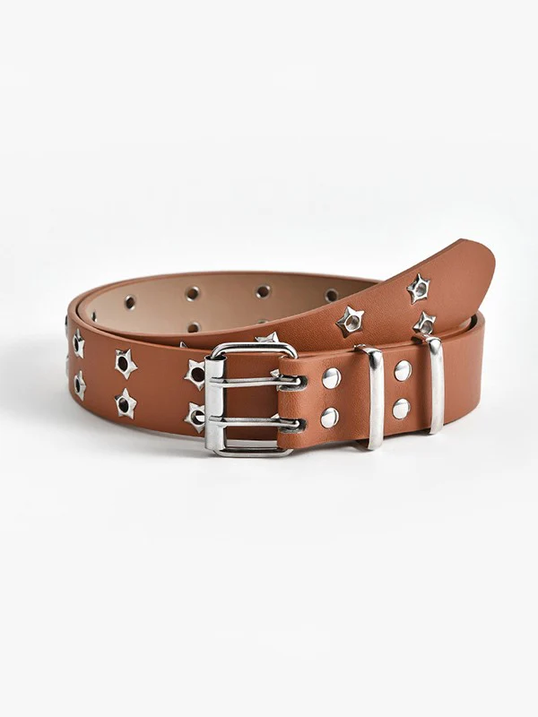 Double Star Eyelet Buckle Belt - Image 5