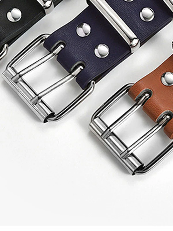 Double Star Eyelet Buckle Belt - Image 7