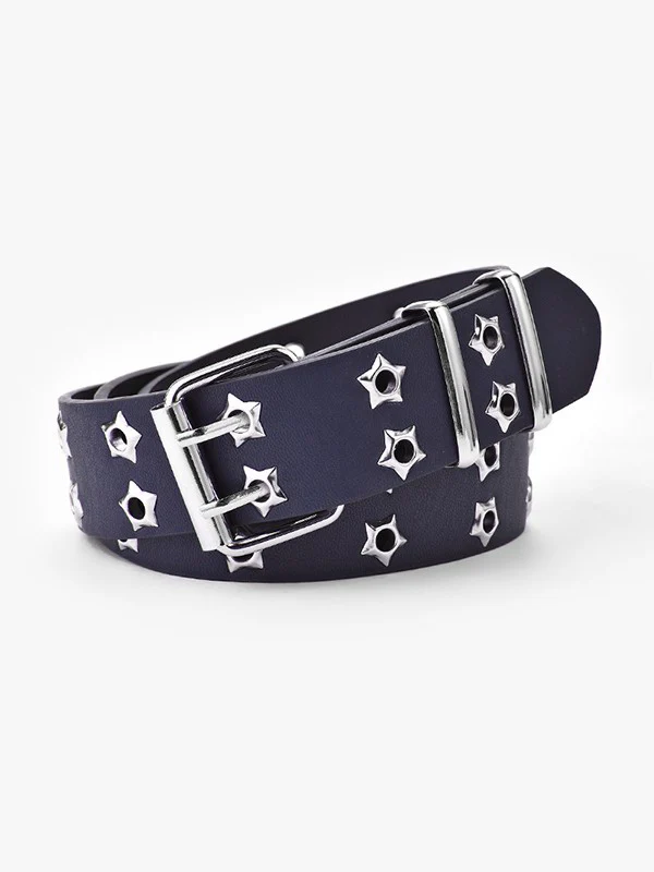 Double Star Eyelet Buckle Belt - Image 8