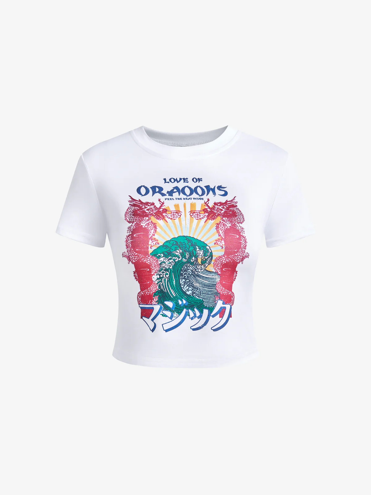 Dragon Print Crop Top